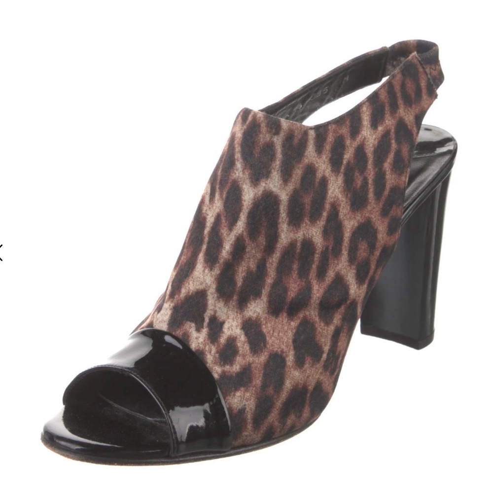 Donald J. Pliner Patent Leather Animal Print Slingback Sandals  Size: 7